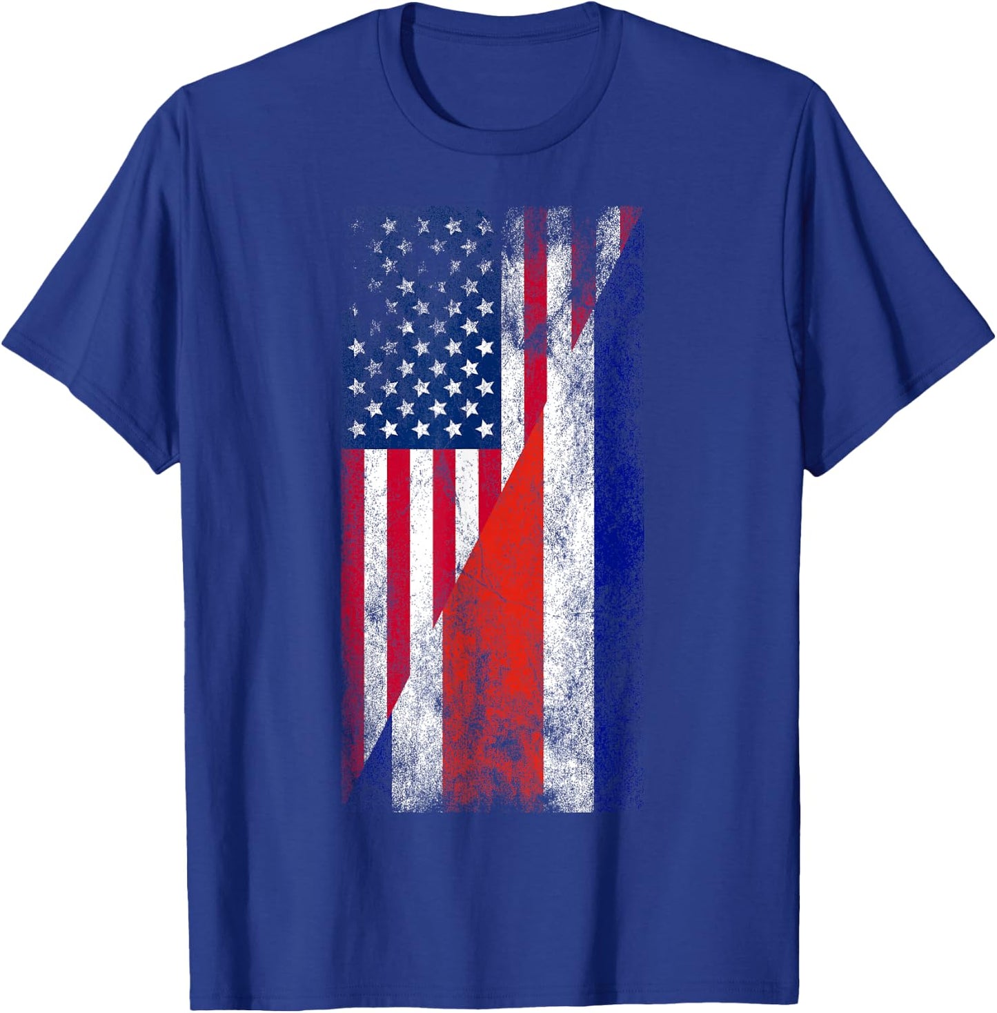USA & Costa Rica Flag - United States of America Costa Rican T-Shirt - T-Shirt | Royal