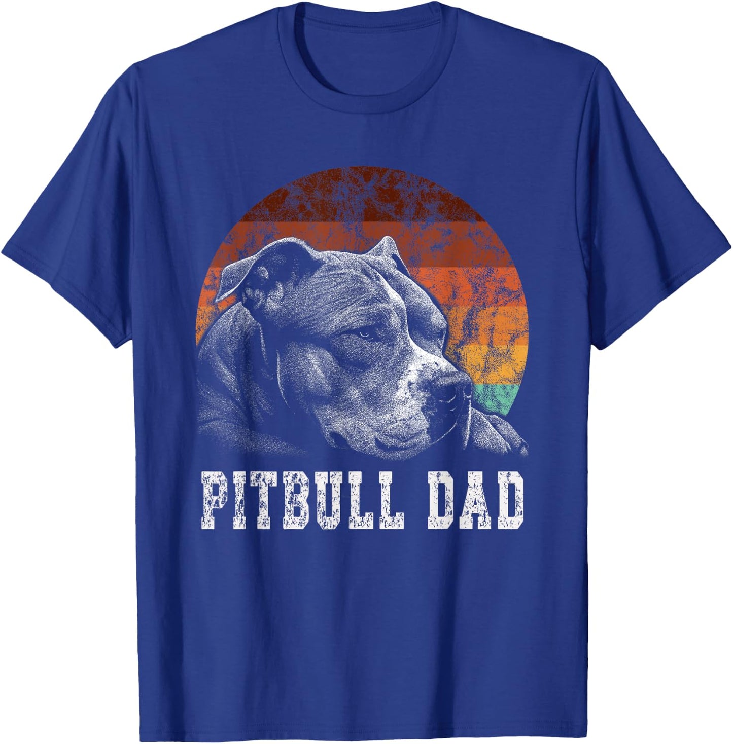 Pitbull Dad Pittie Dog Owner Father Pitbull Lover Men T-Shirt - T-Shirt | Royal