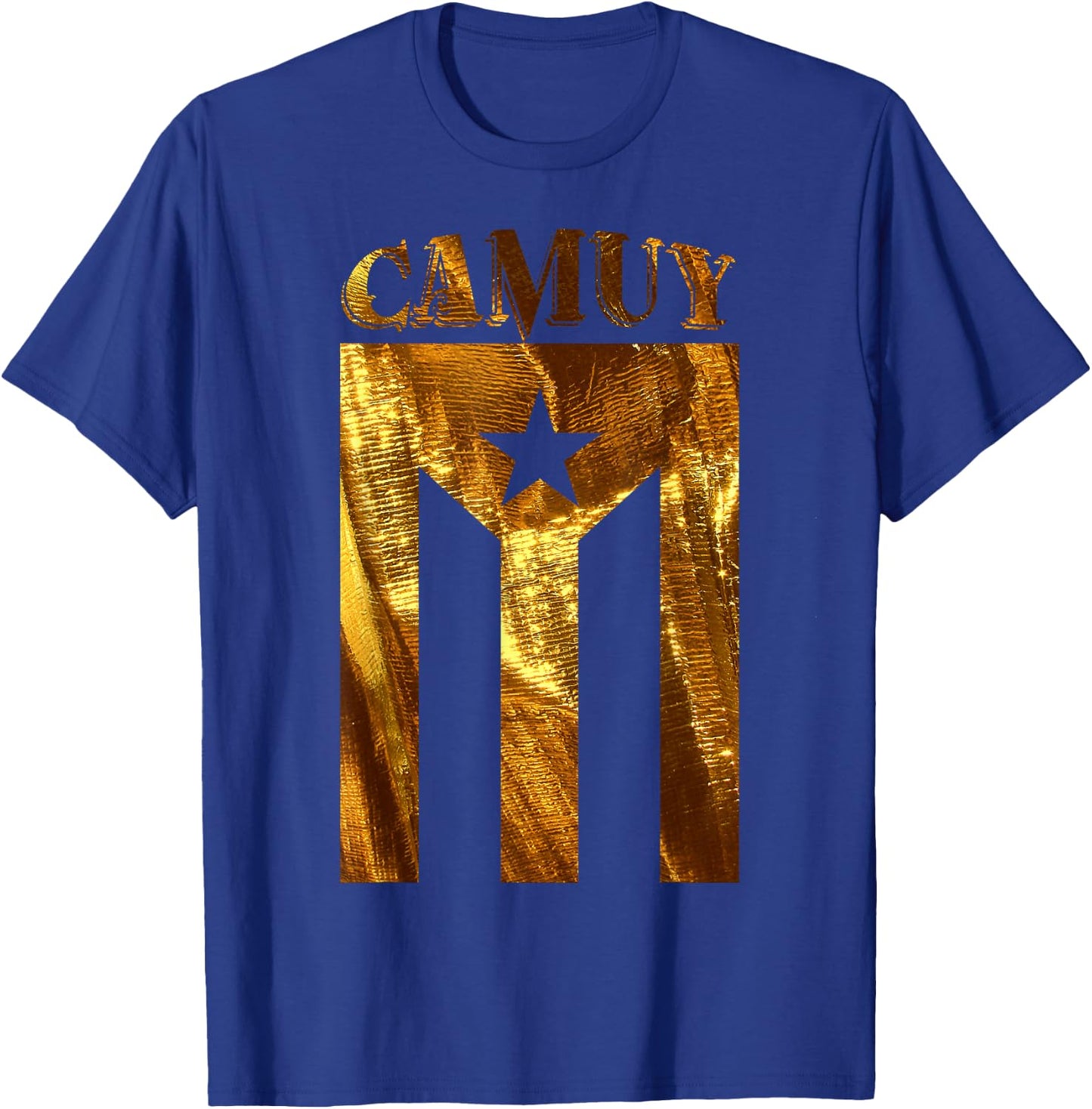 Puerto Rican Camuy Gold Boricua, Puerto Rico Flag Shirt T-Shirt - T-Shirt | Royal