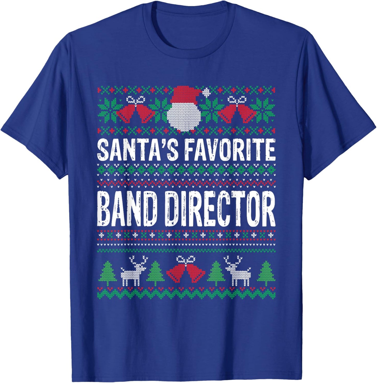 Santa's favorite band director Xmas T-Shirt - T-Shirt | Royal