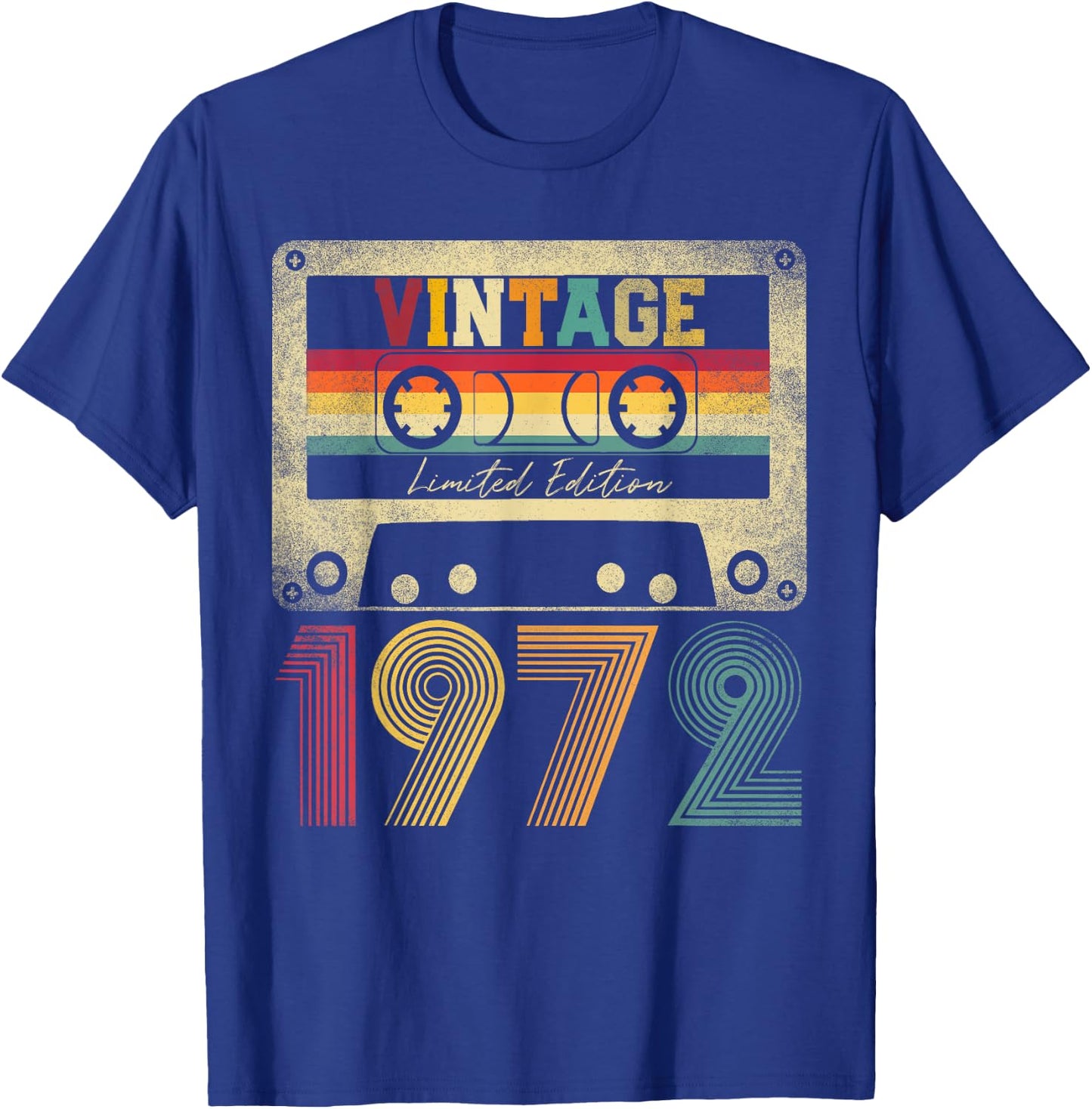 Vintage 1972 53rd Birthday Gift 53 Years Old Limited Edition T-Shirt - T-Shirt | Royal