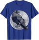 Full Moon Raven Bird Gift Scary Crow T-Shirt - T-Shirt | Royal