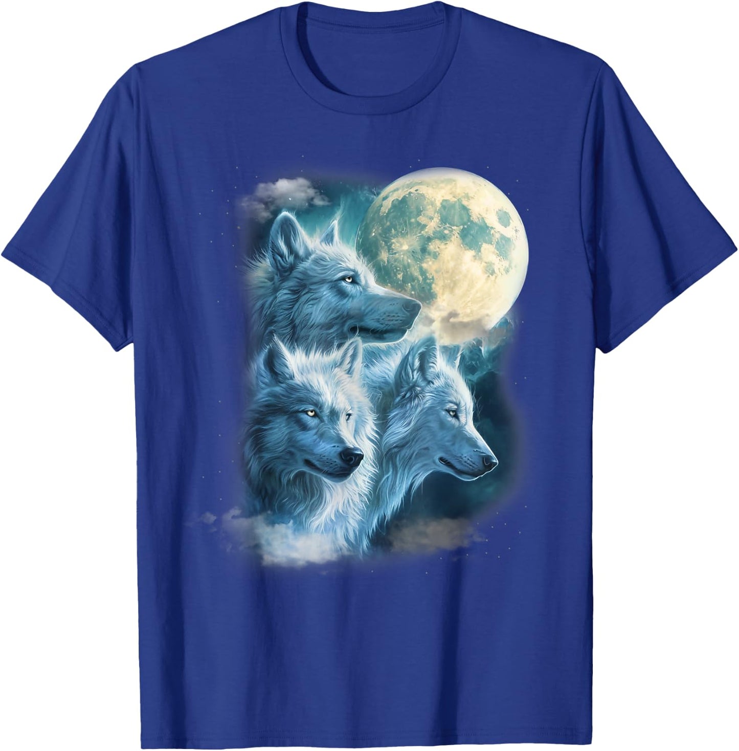 Full Moon 3 White Wolf Wolves Beautiful Icy Animal Women T-Shirt - T-Shirt | Royal
