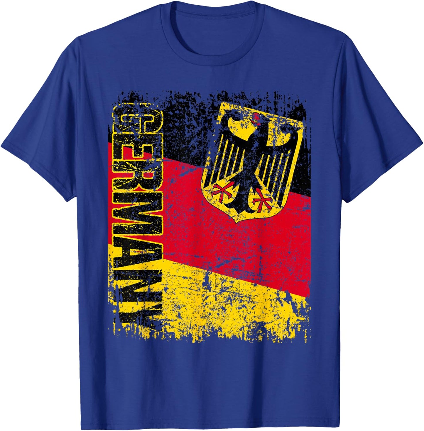 Germany Flag Vintage Distressed Germany Small T-Shirt - T-Shirt | Royal