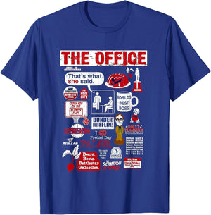 The Office Quote Mash-Up Vintage Funny T-Shirt - T-Shirt | Royal