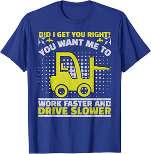 Forklift Operator Jobs & Certified Forklift Driver T-Shirt - T-Shirt | Royal