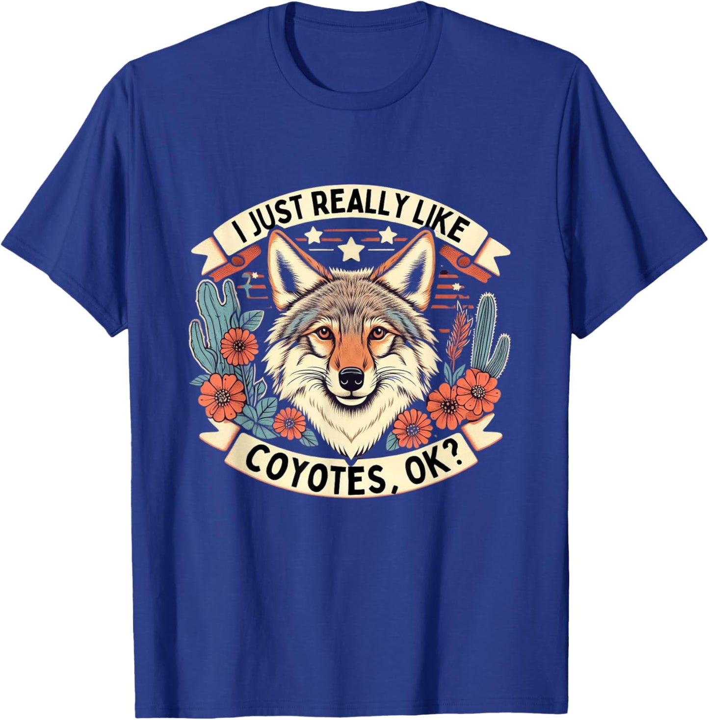 Coyote Shirt Animal Lover Coyotes Coyote Lover T-Shirt - T-Shirt | Royal