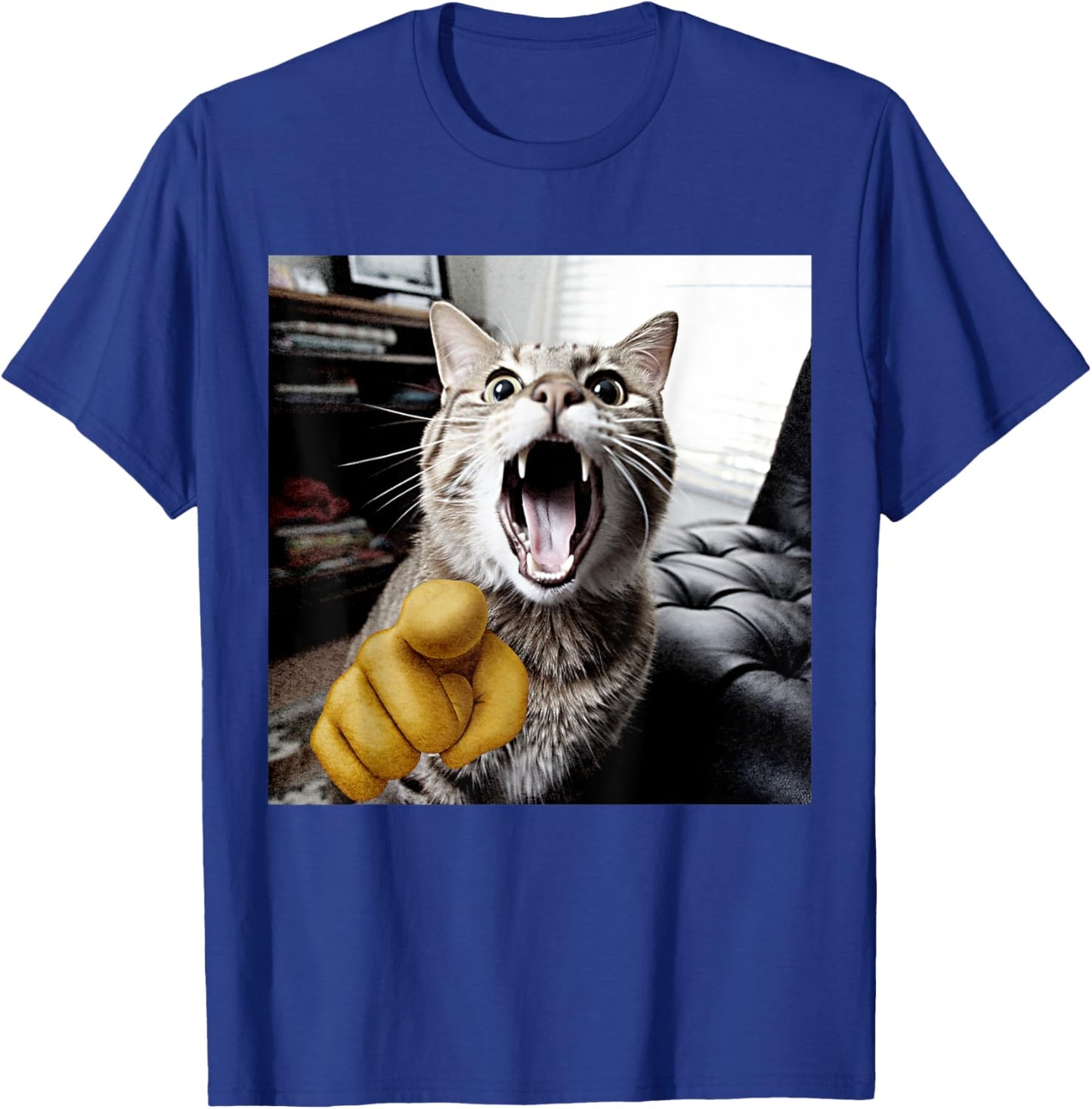 Funny Cat Laughing at You Women Boys Kids Cat Lovers T-Shirt - T-Shirt | Royal