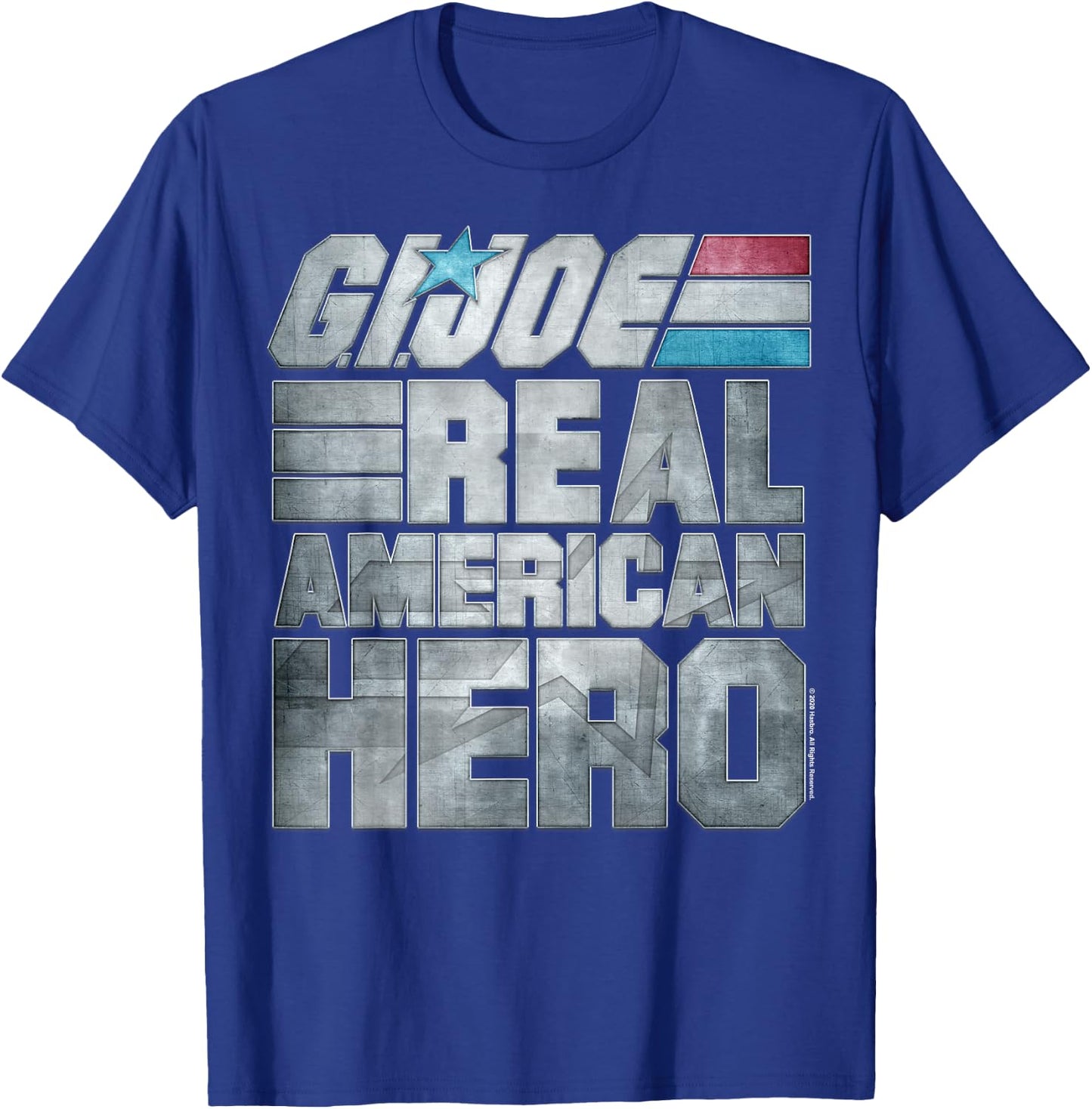 G.I. Joe Real American Hero Metallic Block Logo T-Shirt - T-Shirt | Royal