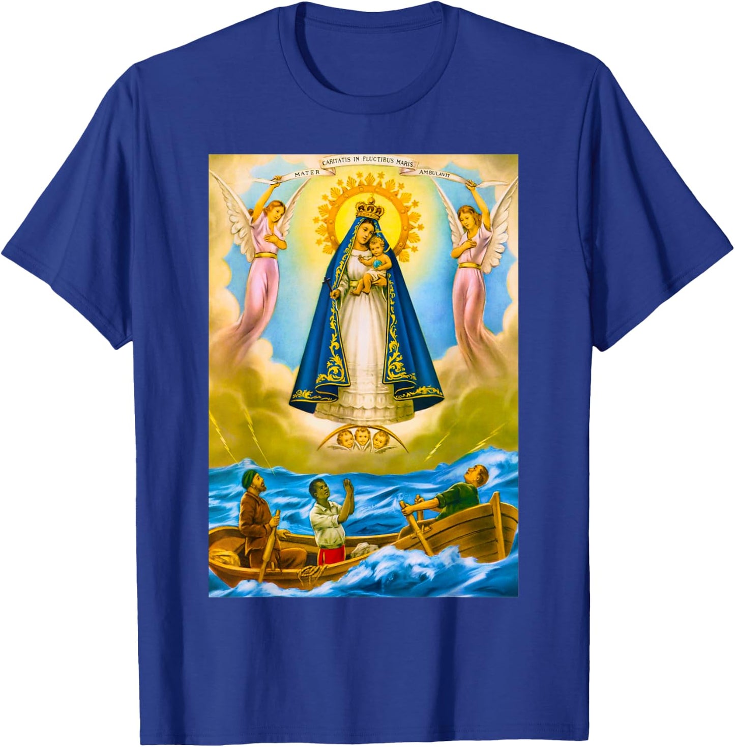 AfroCuban Religious Virgin Caridad del Cobre Cuba Santeria Oshun -Adults Black T-Shirt - T-Shirt | Royal