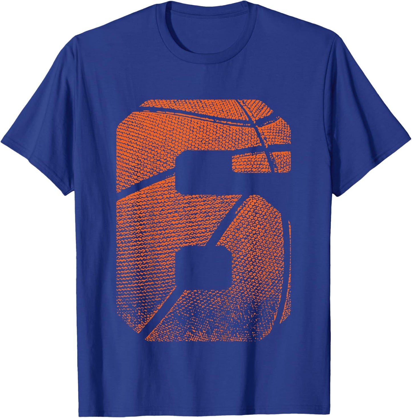 Kids 6th Birthday Boy Basketball Player Basketball 6 Years Old T-Shirt - T-Shirt | Royal