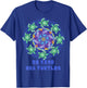 Sea Turtle Dolphins Mandala Ocean Surf Beach Loving Kindness T-Shirt - T-Shirt | Royal