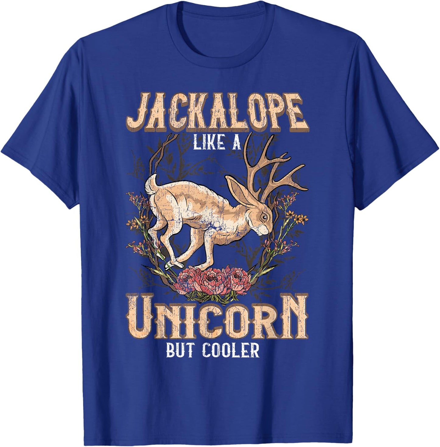 Cryptozoology Vintage Retro Spirit Jackalope Xmas Gift T-Shirt - T-Shirt | Royal