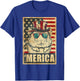 Hamster Merica Vintage American Flag 4th Of July Kids Men T-Shirt - T-Shirt | Royal