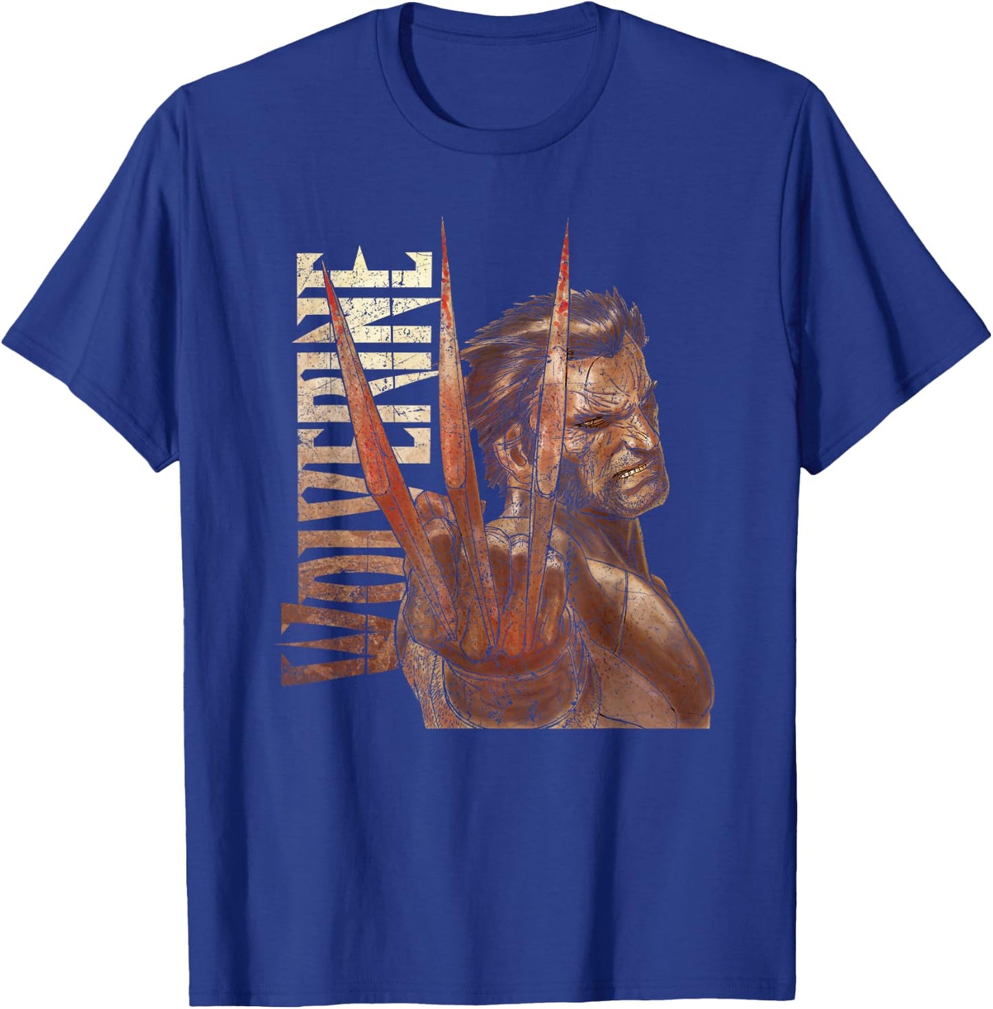Marvel X-Men Wolverine Three Claws T-Shirt - T-Shirt | Royal