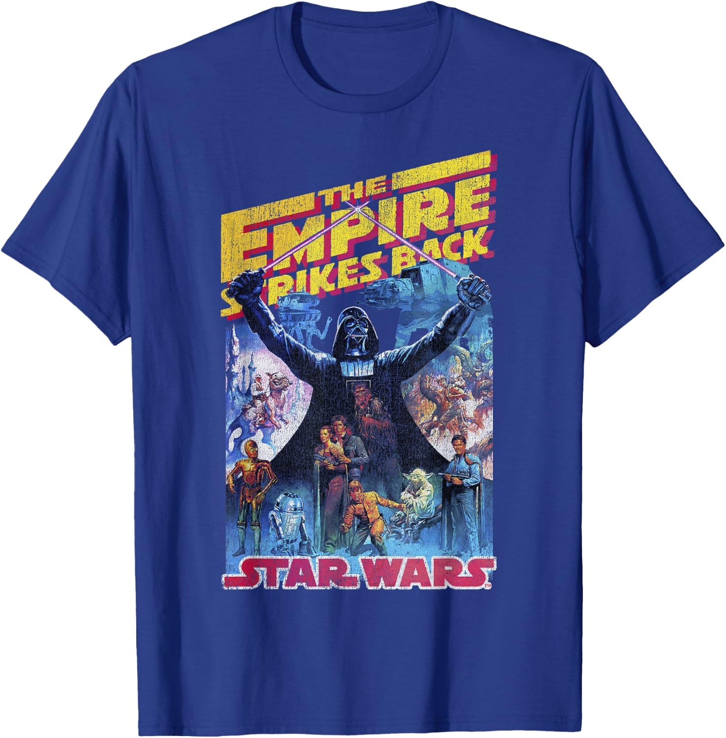 Star Wars Empire Strikes Back Retro Poster T-Shirt - T-Shirt | Royal