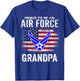 Proud to Be an Air Force Grandpa with American Flag Gift T-Shirt - T-Shirt | Royal