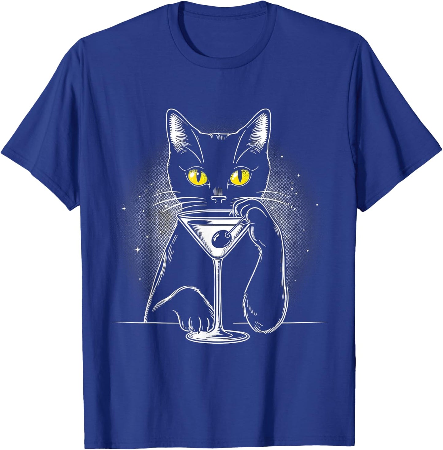 Black Cat Martini - Perfect for Cats and Drink Lovers T-Shirt - T-Shirt | Royal