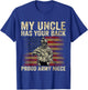 My Uncle Has Your Back Proud Army Niece Veteran Uncle T-Shirt - T-Shirt | Royal