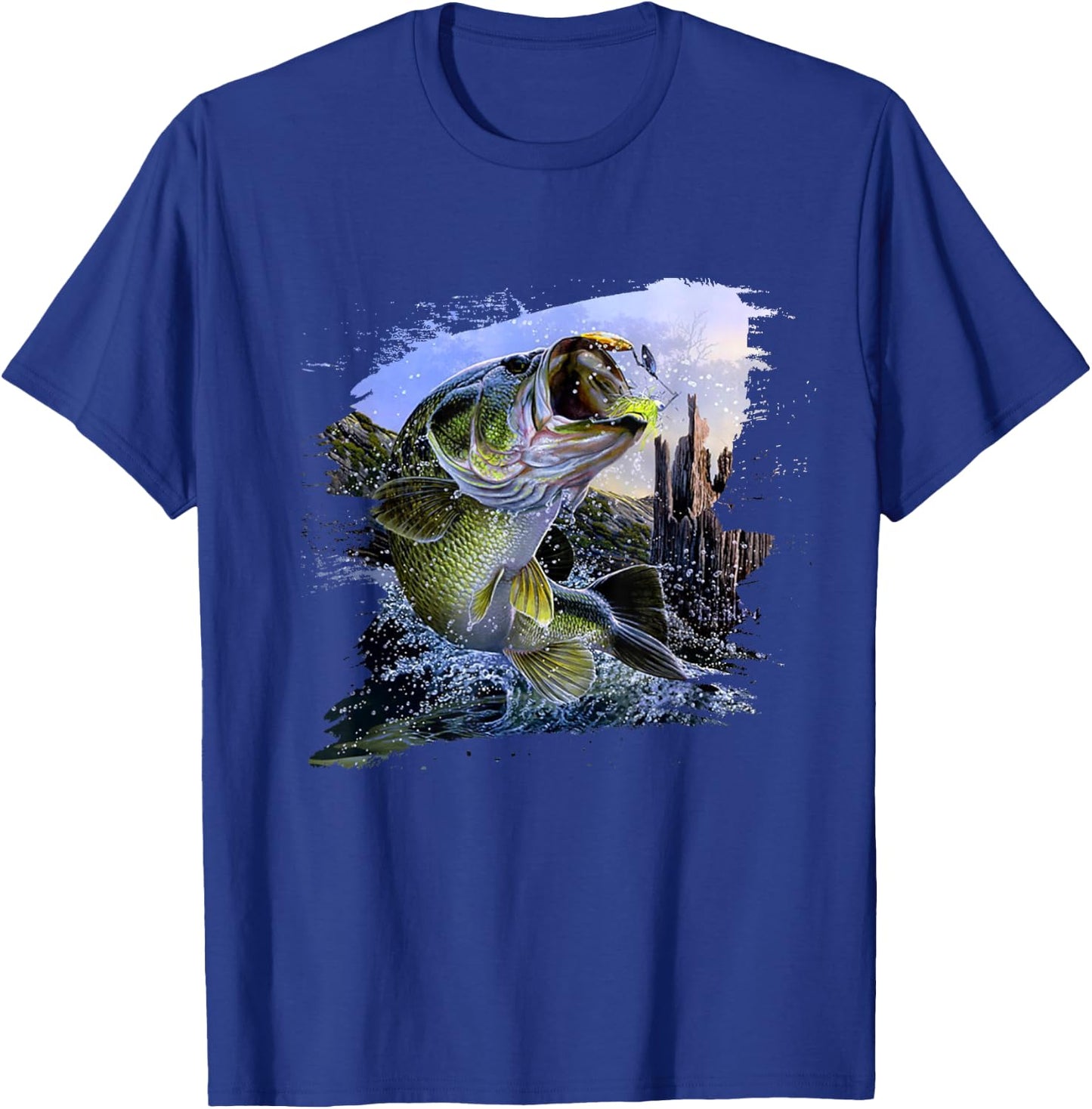 Largemouth Bass Fishing Cool Fish Hunting Lovers T-Shirt - T-Shirt | Royal