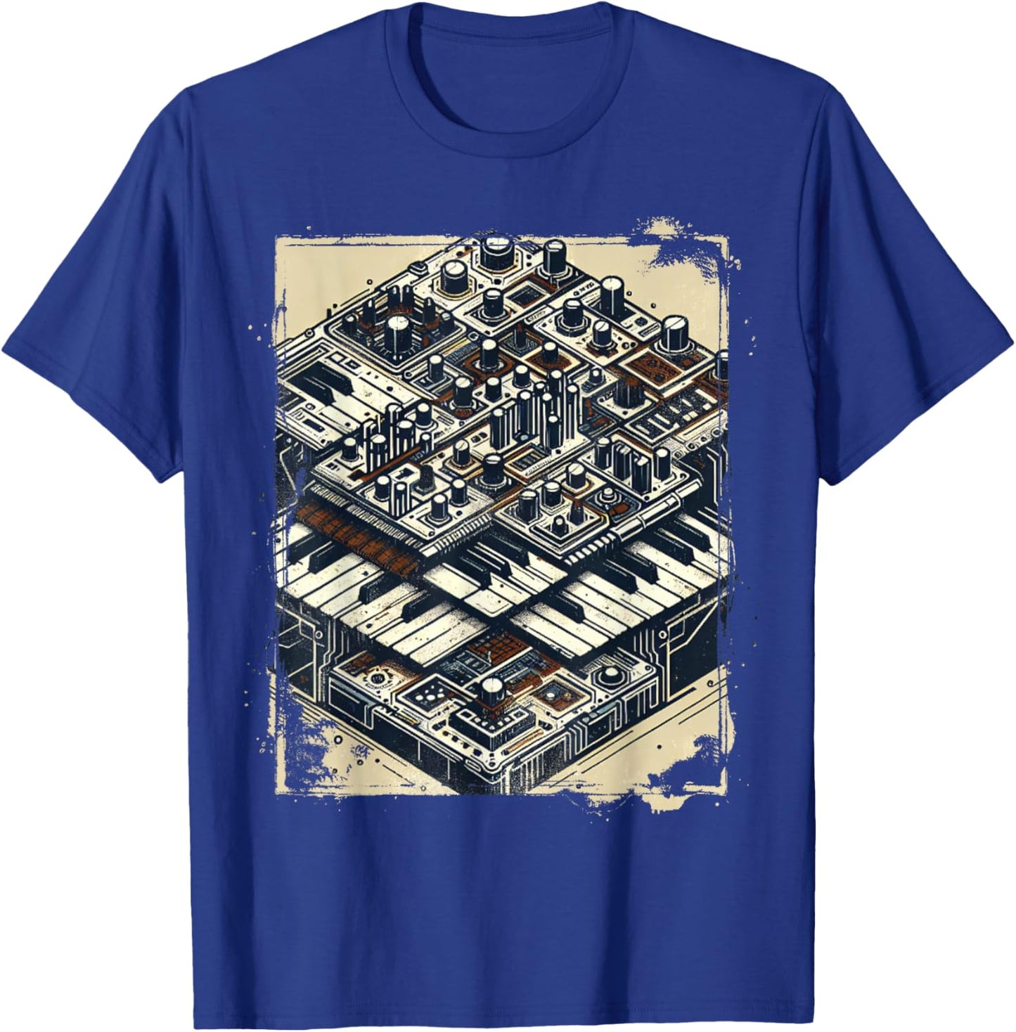 Cool Synthesizer 80s Vintage T-Shirt - T-Shirt | Royal