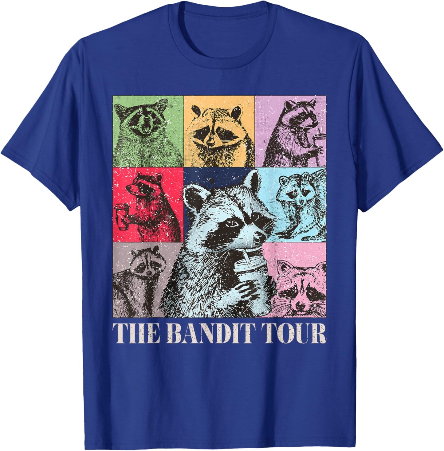 Raccoon The Bandit Tour Funny Raccoon Summer 2024 T-Shirt - T-Shirt | Royal