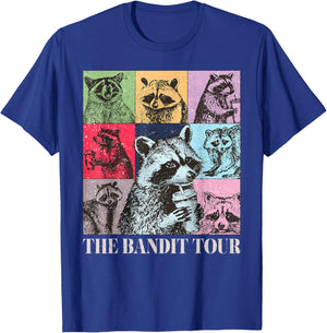 Raccoon The Bandit Tour Funny Raccoon Summer 2024 T-Shirt - T-Shirt | Royal