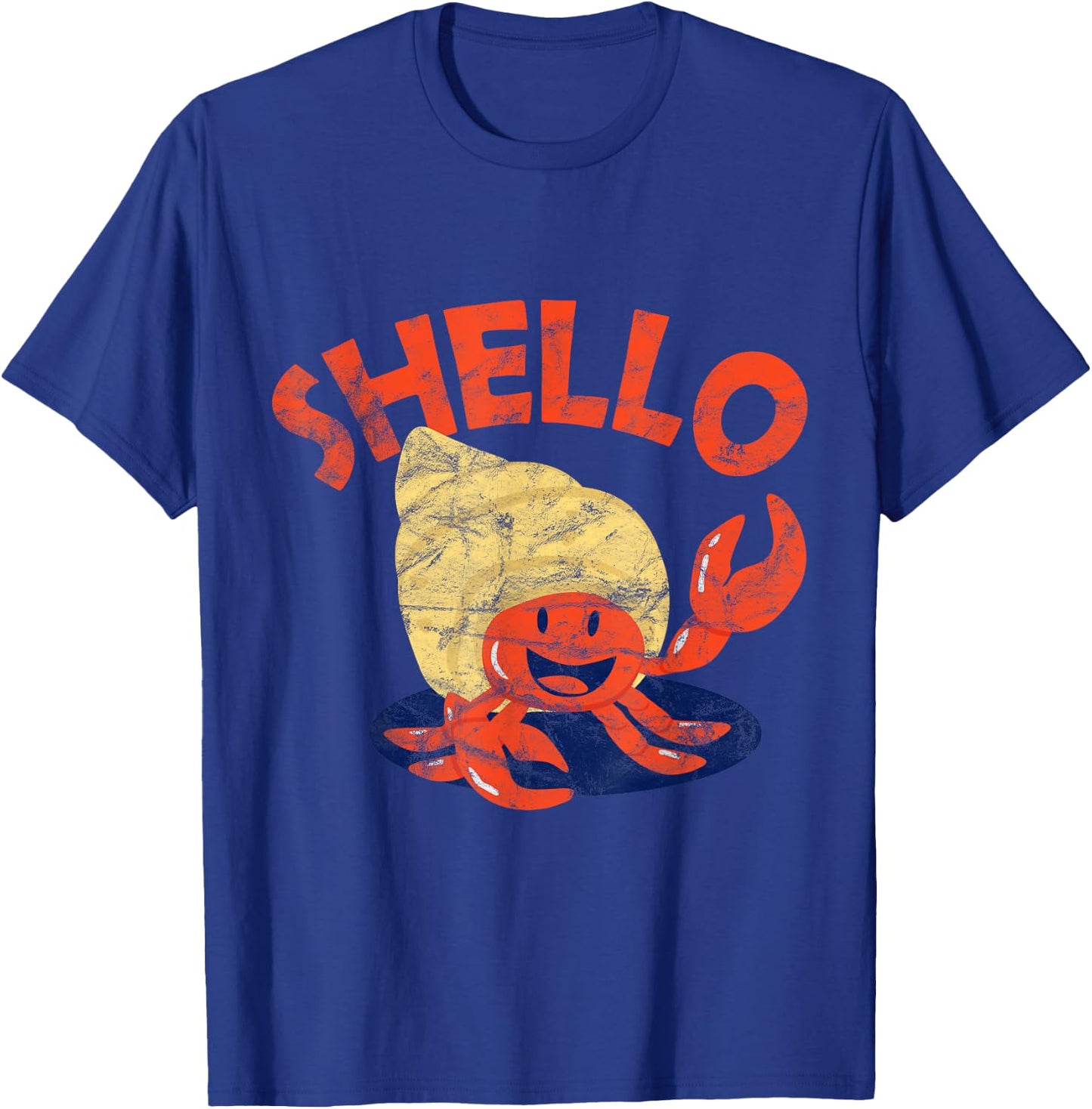 Shello Funny Vintage Hermit Crab Chilling Gift T-Shirt - T-Shirt | Royal