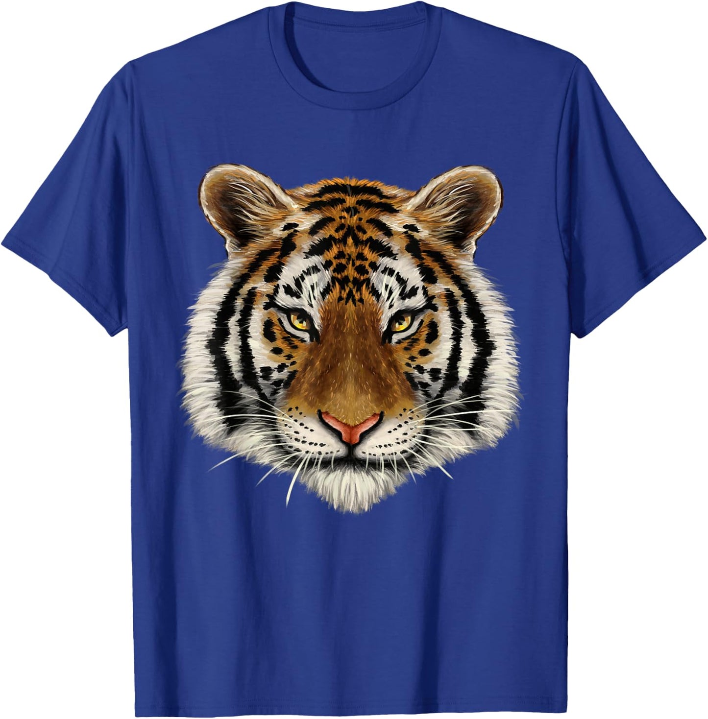 Wild Tiger Head Face Serious Cat Lover Gift Men Women Kids T-Shirt - T-Shirt | Royal