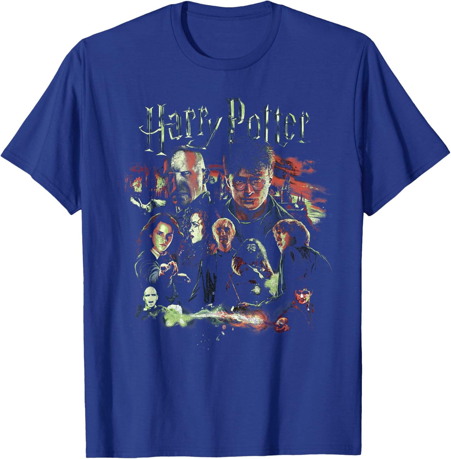 Harry Potter Deathly Hallows Group Shot Portrait T-Shirt - T-Shirt | Royal