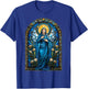 Blessed Virgin Mary Stained Glass T-Shirt - T-Shirt | Royal