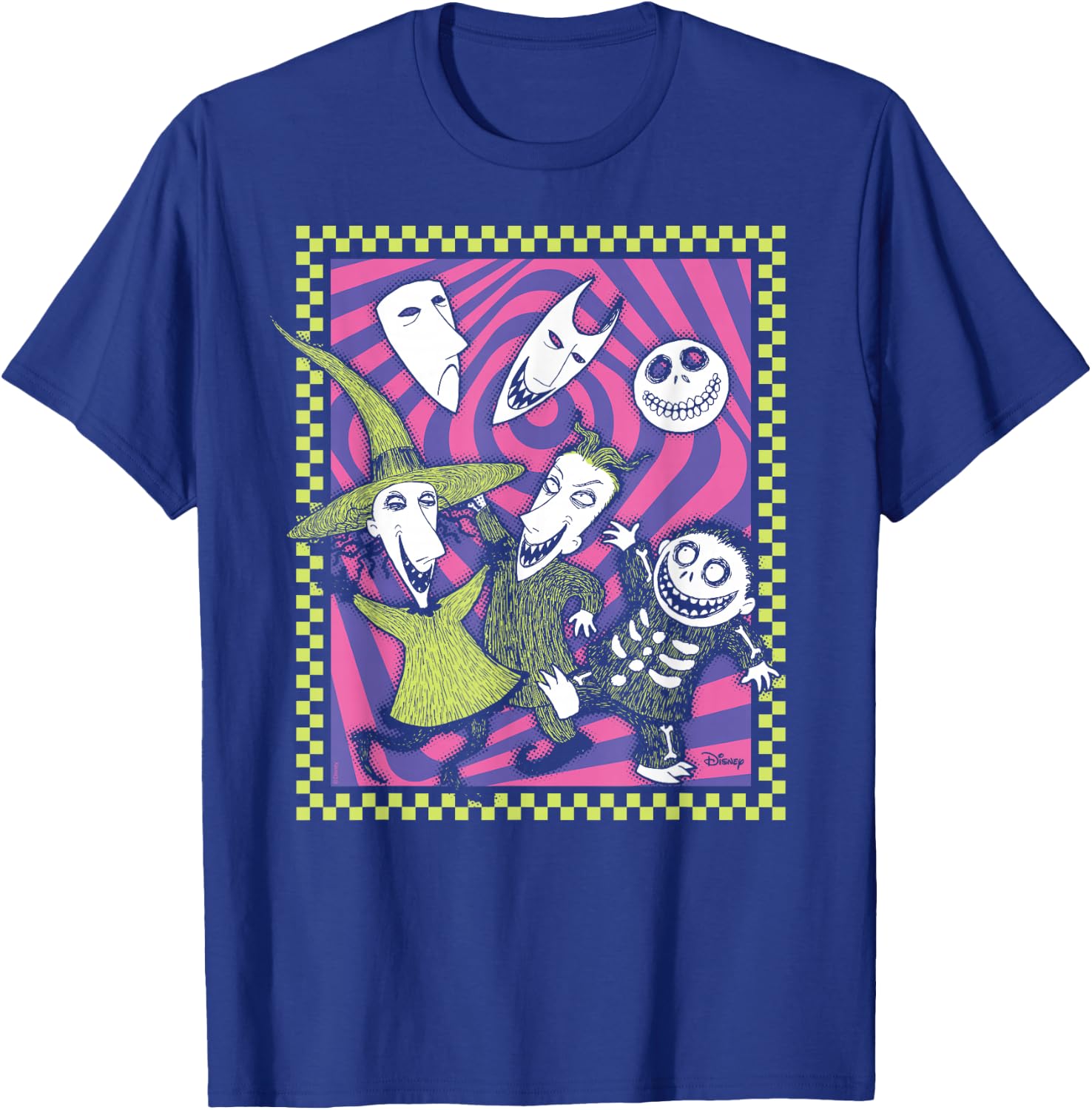 The Nightmare Before Christmas - Retro Lock Shock Barrel T-Shirt - T-Shirt | Royal