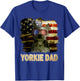 Best Yorkie Dad Ever American Flag 4th Of July Dog Lover T-Shirt - T-Shirt | Royal