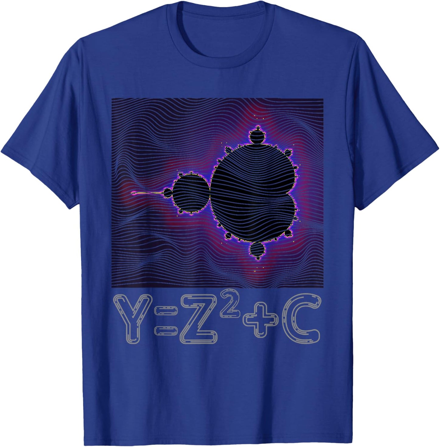 Mandelbrot Fractal Complex Numbers Equation Retro Math T-Shirt - T-Shirt | Royal