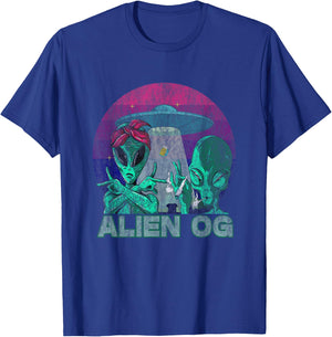 Alien OG Cannabis Weed Strain Stoner Design T-Shirt - T-Shirt | Royal