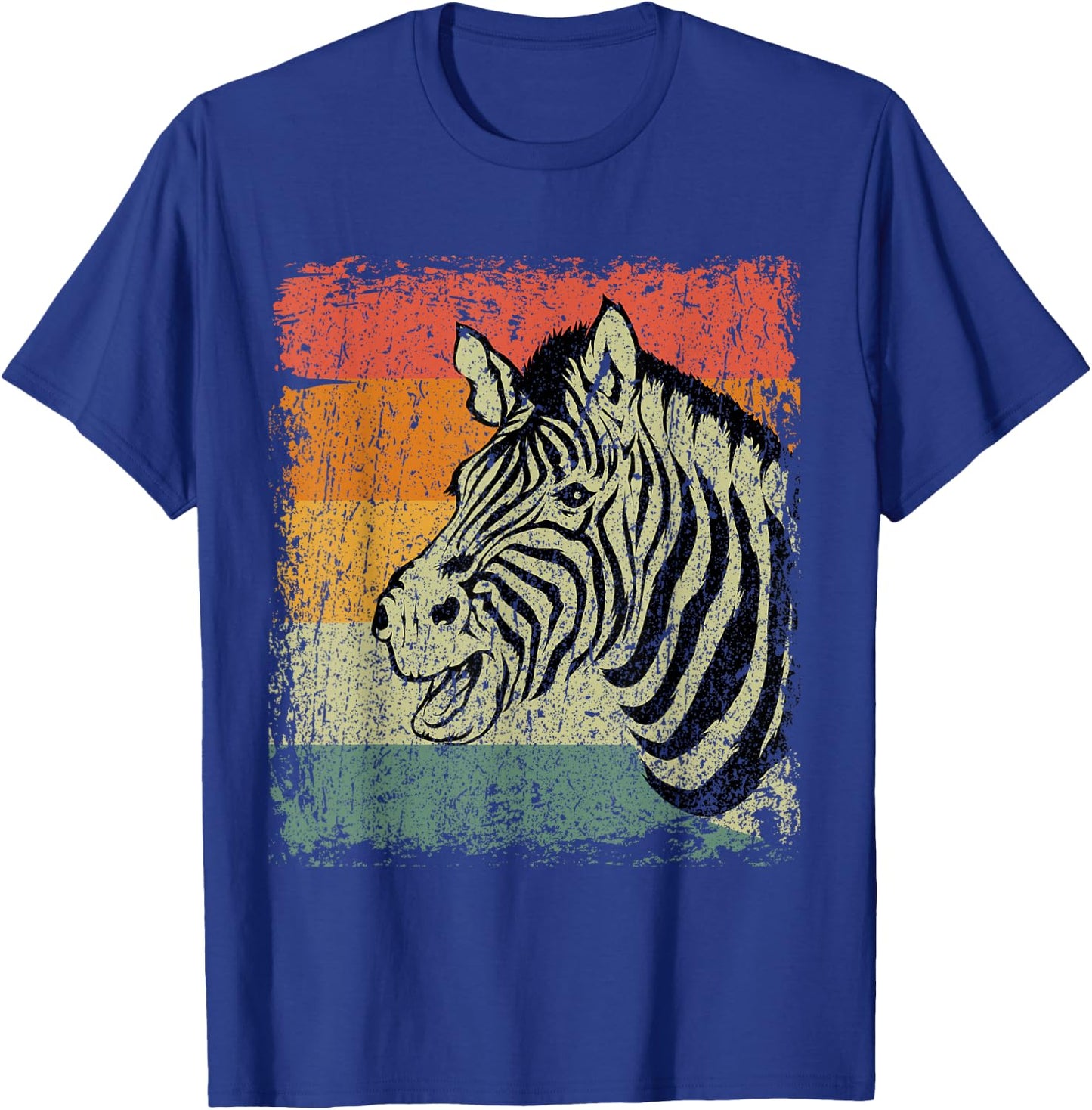 Retro Zebra Gift Vintage Zebra T-Shirt - T-Shirt | Royal
