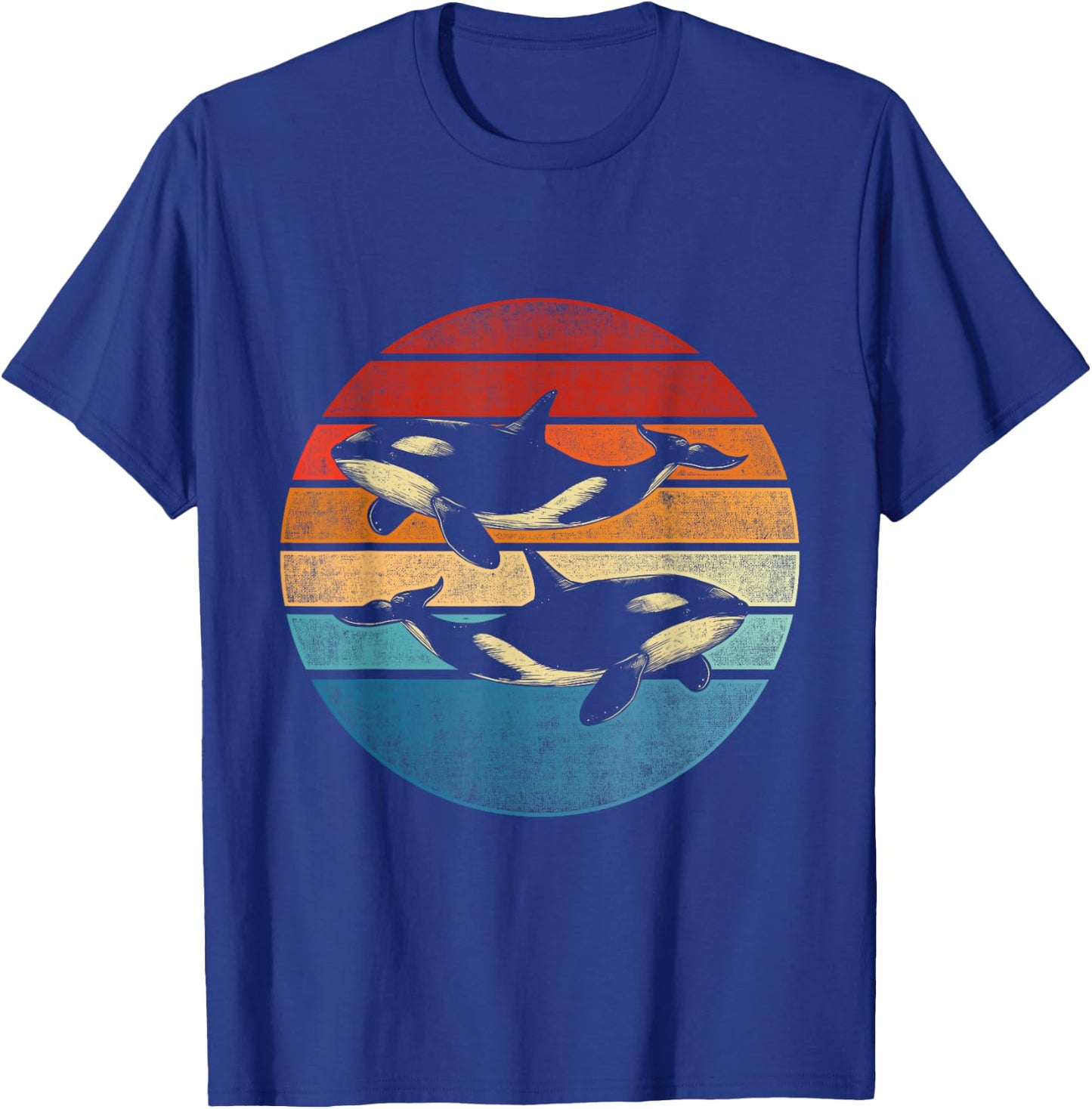 Retro Killer Whale T-Shirt - T-Shirt | Royal