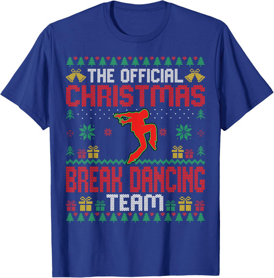 Christmas Breakdancing Team B-Boy Breakdancer Hip-Hop Dancer T-Shirt - T-Shirt | Royal