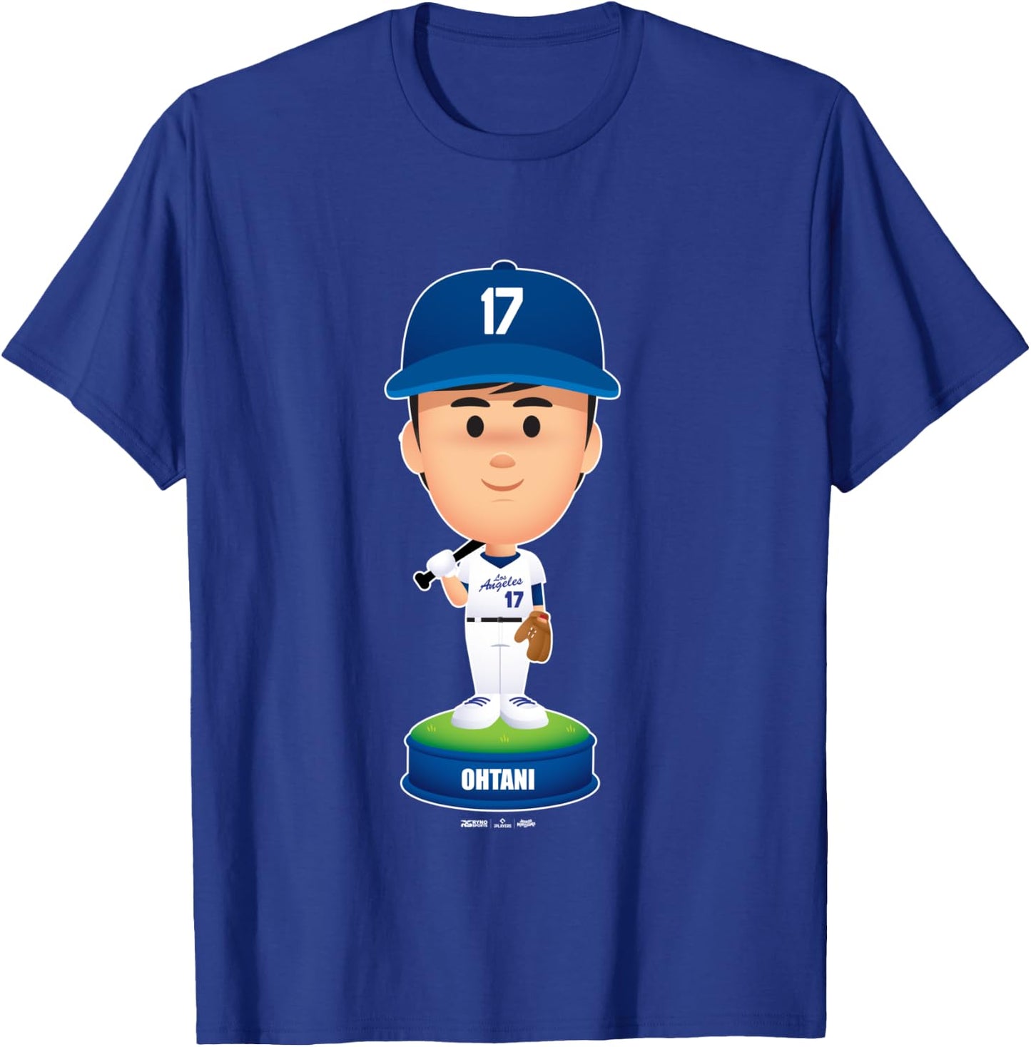 Shohei Ohtani Los Angeles Baseball Bobblehead MLBPA T-Shirt - T-Shirt | Royal