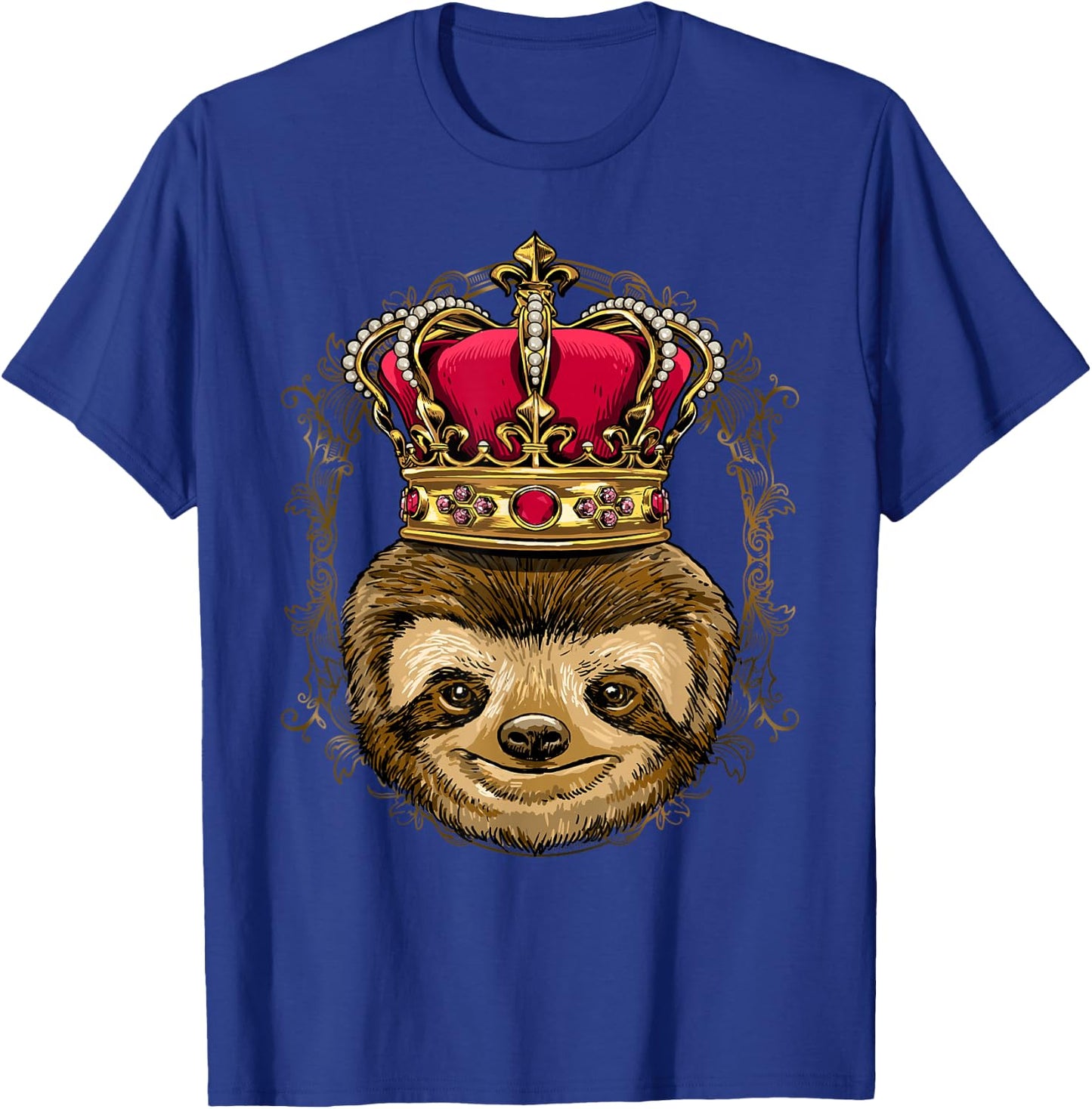 King Sloth Wearing Crown - Queen Sloth Animal T-Shirt - T-Shirt | Royal