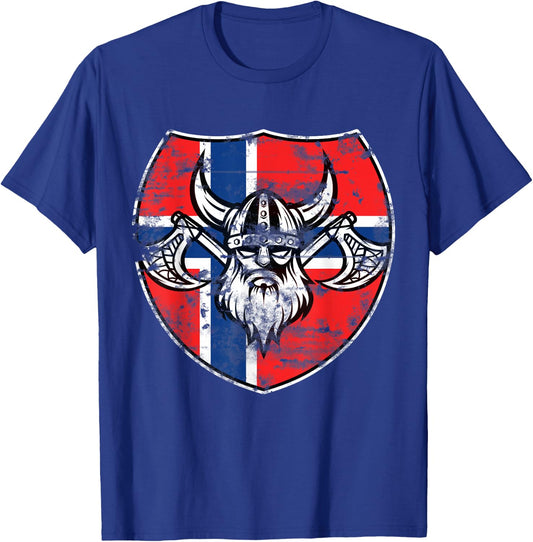 Norway Norwegian Flag Viking Norway T-Shirt - T-Shirt | Royal