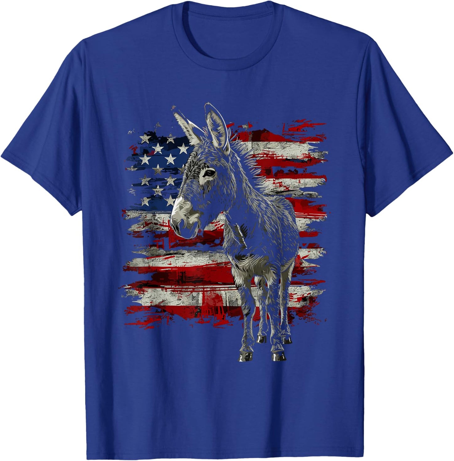 Donkey Patriotic 4th Of July USA American Flag Women Men T-Shirt - T-Shirt | Royal