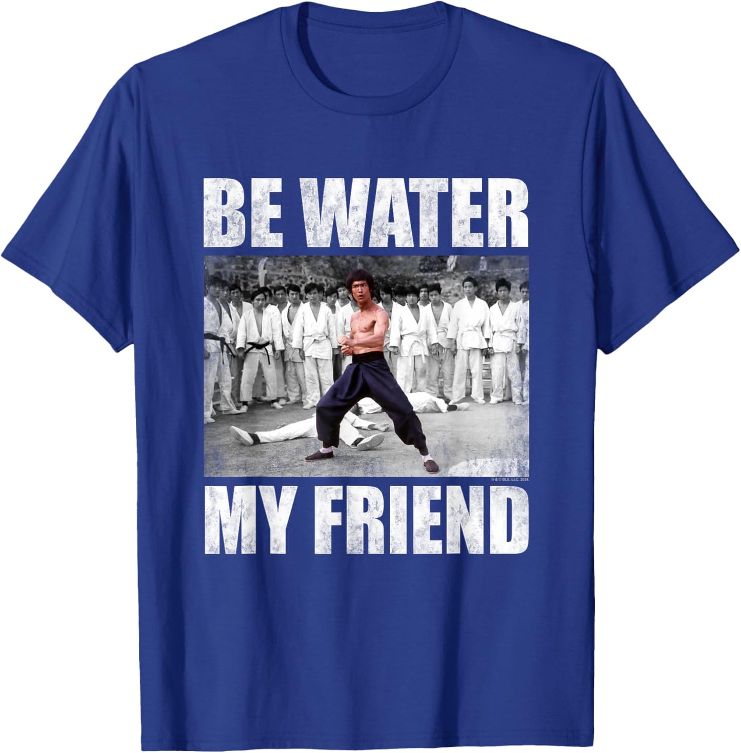 Bruce Lee Be Water My Friend Enter The Dragon Scene T-Shirt - T-Shirt | Royal