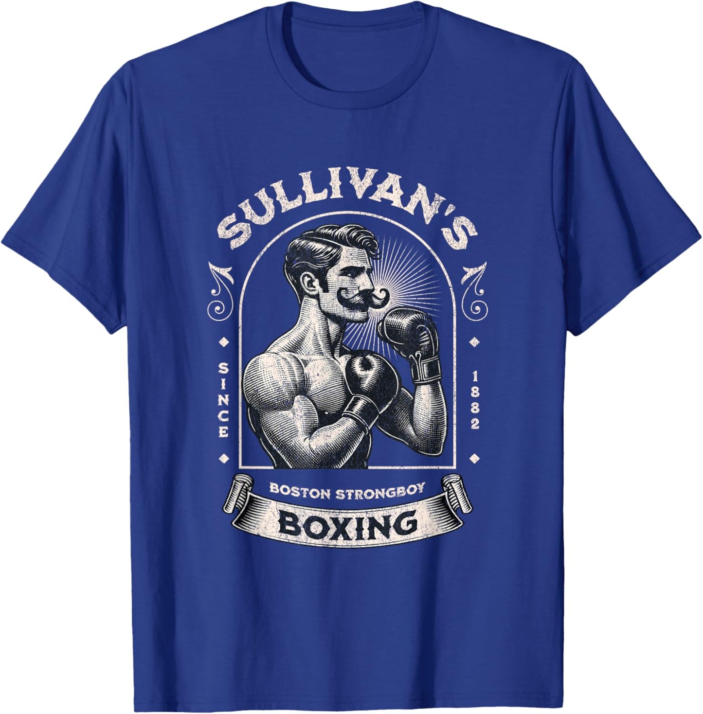 Vintage Boston Strongboy Boxing T-Shirt - T-Shirt | Royal