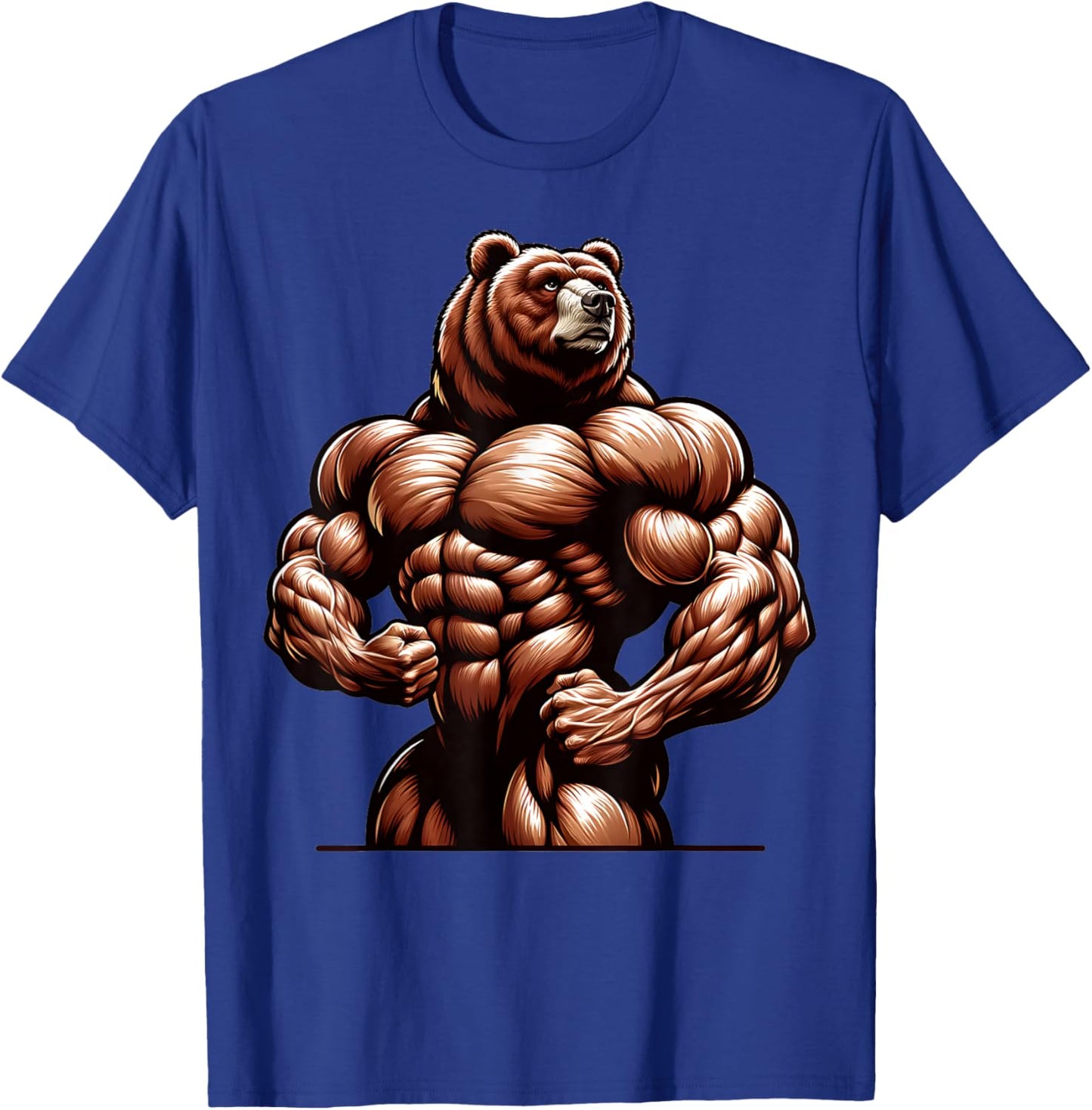 Bears Strength Dumbbell Bodybuilder Training Bodybuilding T-Shirt - T-Shirt | Royal