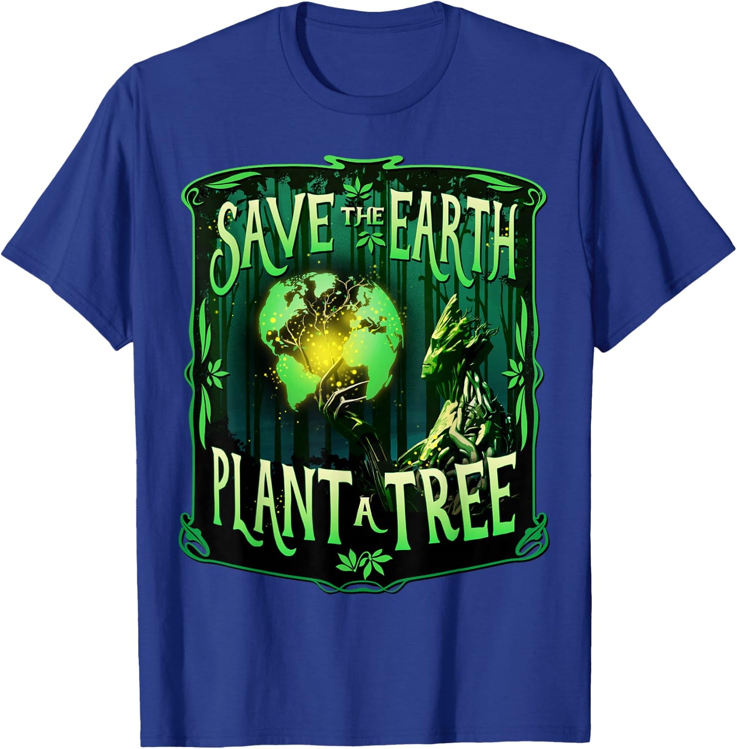 Marvel Earth Day Groot Save The Earth Plant A Tree T-Shirt - T-Shirt | Royal
