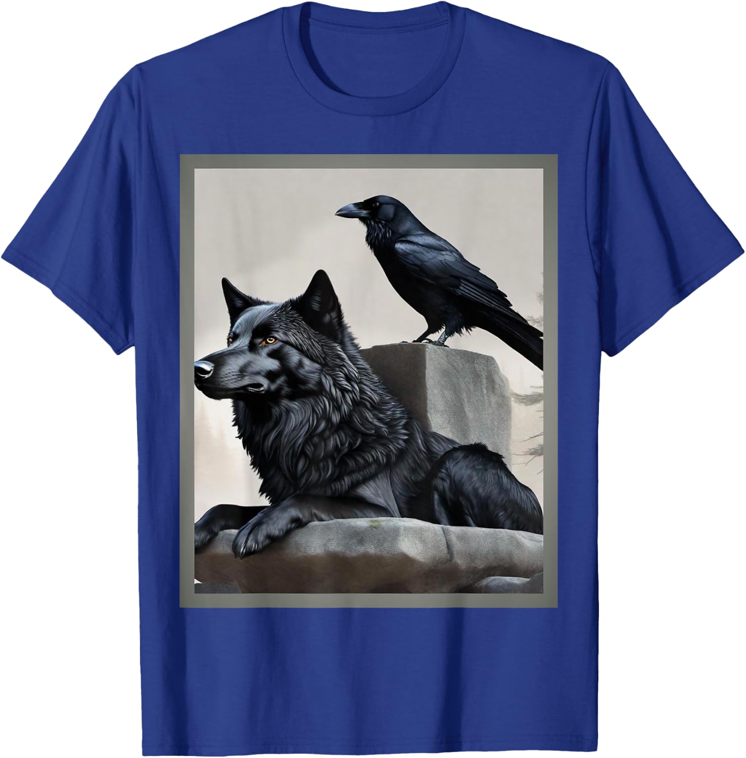 Stoic, wolf and crow T-Shirt - T-Shirt | Royal
