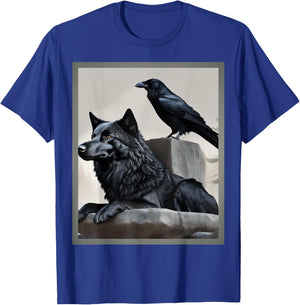 Stoic, wolf and crow T-Shirt - T-Shirt | Royal