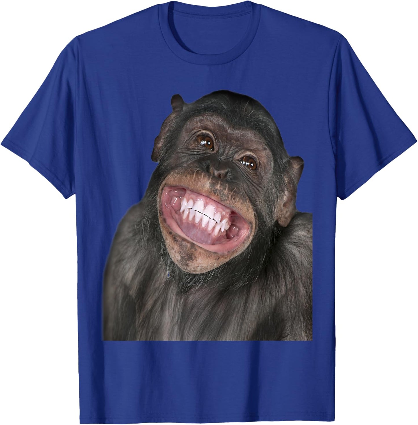 Smiling Chimpanzee T-Shirt - T-Shirt | Royal
