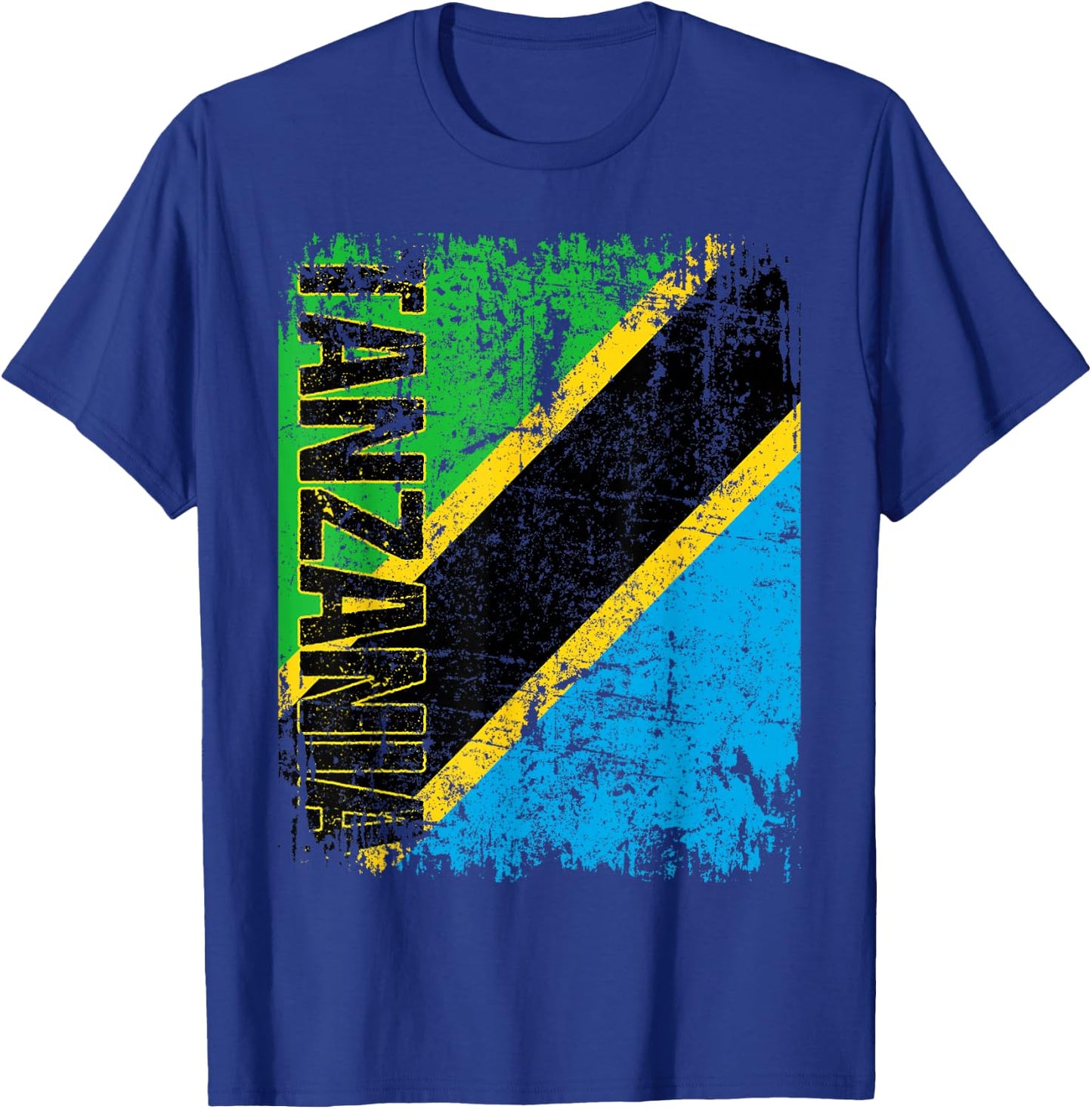 TANZANIA Flag Vintage Distressed TANZANIA T-Shirt - T-Shirt | Royal
